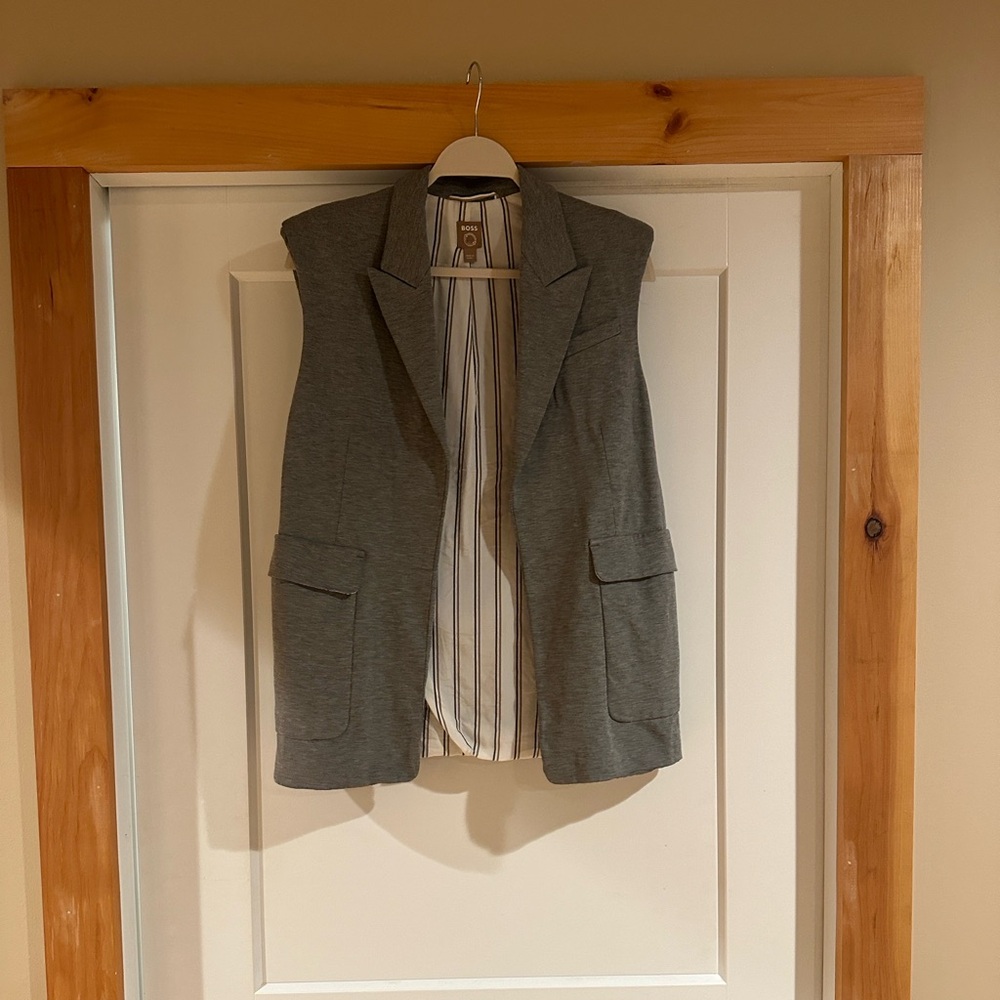 Hugo Boss Charcoal Sleeveless Vest